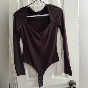 Dynamite Chocolate Long Sleeve Bodysuit